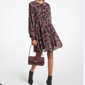 Michael Kors Paisley Georgette Dress - Size 4 - Excellent Condition